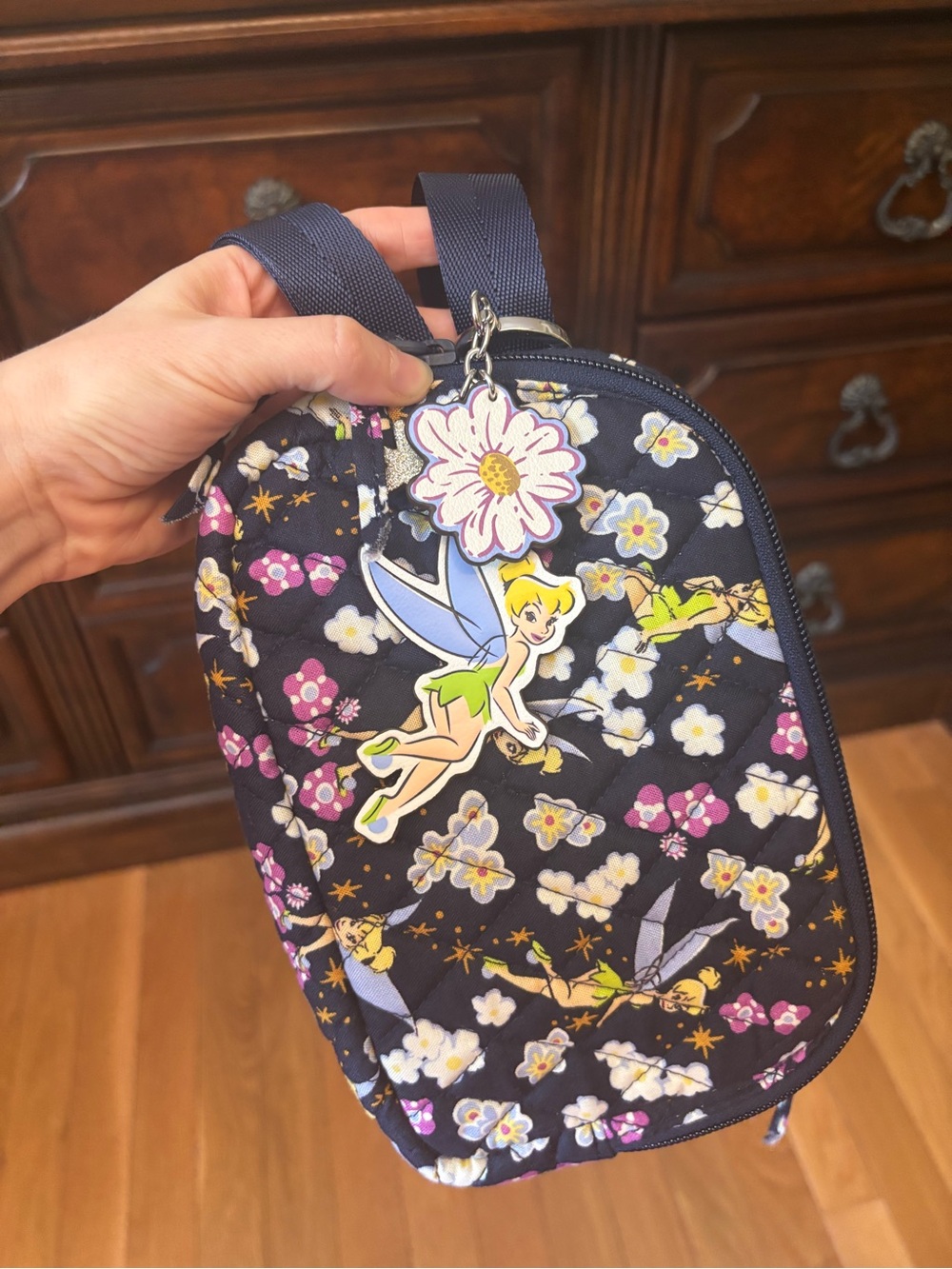 Vera Bradley quilted belt bag and charm